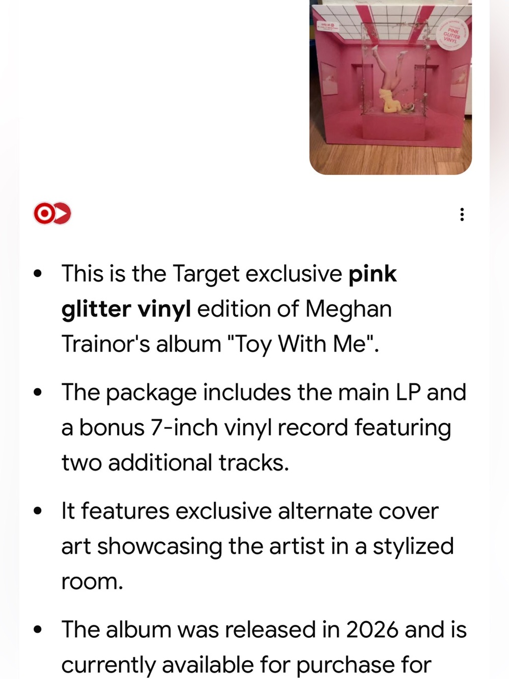 #2860**Toy With Me - Exclusive Pink Glitter Vinyl - Picture 8 of 17
